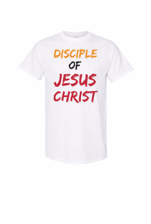 Disciple of Jesus Christ - White/Red/Black/Gold Unisex Tee